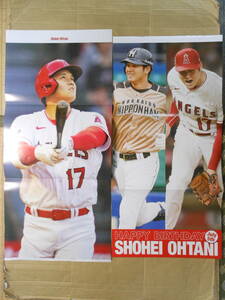 WBC　大谷翔平★両面ピンナップポスター2点セット！女性誌綴込み付録