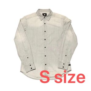 G-STAR RAW ジースターロゥ デニム シンプル シャツ ミディアムカラー グレー S size