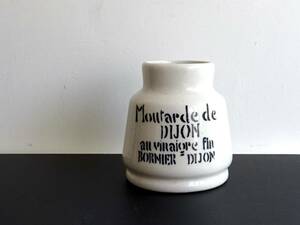1920s-1940s フランス Dijon ディジョン マスタードポット 容器 ケース 器 皿 焼物 鉢 飾皿 陶器 民藝 骨董 古道具 美術 縫製 アンティーク