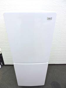 【1円スタート☆送料無料☆超美品】Haier 2ドア冷蔵庫 JR-NF148B 2021年製 通電確認済み 148L ホワイト ビッグフリーザー クリアバスケット