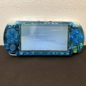 ●【MH-5677】中古品 SCE ソニー PSP-2000 カスタム クリアブルー スケルトン バッテリー 充電器付属 初期化済み【レターパックプラス可】