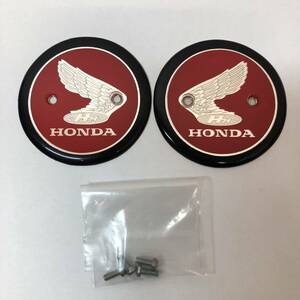 ●【MH-5564】当時物 HONDA ホンダ タンクエンブレム 左右セット 当時物ネジ付き 絶版品 SS50【レターパックプラス可】