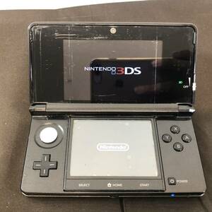 ●【MH-5803】中古品 訳あり 任天堂 ニンテンドー3DS CTR-001 ブラック 本体のみ 初期化済み スライドパットシリコン取れ【レタパ可】