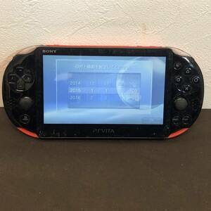 ●【MH-5924】中古品 SIE ソニー PSvita PCH-2000 レッド/ブラック 本体のみ 初期化済み【レターパックプラス可】