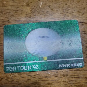激レア 希少 PGA TOUR '92 NHK衛星放送 カード ゴルフ 1992 BS 1 決勝ラウンド 年間35試合中継 1992年 1991 賞金ランキング プロゴルファー