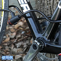 自転車 ワイヤーロック 鍵タイプ(2本付) 盗難防止 防犯 バイク 電動自転車 ロードバイク ベビーカー いたずら セキュリティ ブラケット付_画像6