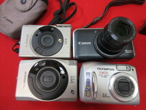 6GY4879　デジタルカメラ10個　キャノンPC1468/OLYMPUS X-450/SONY DSC-W30/パナソニックDMC-FＰ1_画像2