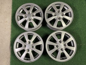 良品 ガリ無し ダイハツ 純正 14×4.5J ET＋45 PCD100 4穴 14インチアルミホイール 冬用に タント ムーヴ キャンバス ミラ ココア ウェイク