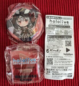 未開封 ホロライブ 沙花叉クロヱ 缶バッジ ＆ スタンドD　hololive SUPER EXPO 2023 開催記念