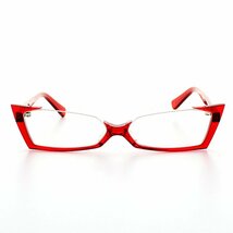 エヴァンゲリオン メガネフレーム 眼鏡 TYPE-MARI 55サイズ アンダーリム　レッド EVANGELION シン・エヴァ_画像2