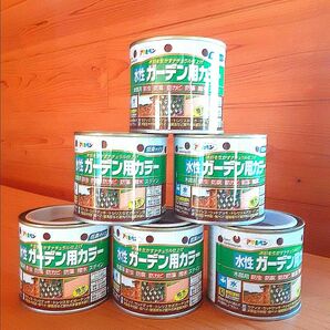 アサヒペン　ガーデン水性塗料　ライトオーク　6缶set