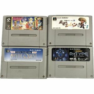 仙15【SFCカセット4点セット】任天堂 スーパーファミコン ソフト 4点 ファイナルファンタジーUSA スーパー・アールタイプ 他 まとめ売り