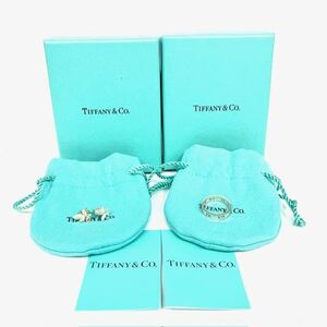 仙104【TIFFANY&Co./２点セット】TIFFANY&Co. シルバー 925 リング ピアス ティファニー オリーブ リーフ アトラス 保存袋 箱付き