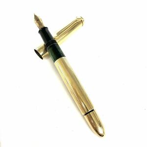 仙105 PELIKAN 万年筆 ペン先 14C/585 GERMANY ROLLED GOLD DOUBLE ペリカン ヴィンテージ ゴールドカラー 文房具 筆記用具