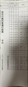 2019年改正 JR西日本 西日本旅客鉄道 加古川線 平日 列車運行図表 ダイヤグラム