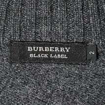 ☆1円スタート 売切り☆ TB906さ@ BURBERRY BLACK LABEL Aランク 美品 カシミア ウール ジップアップニット セーター サイズ2 M_画像9