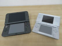 NINTENDO 3DS LL グレー NITENDO DS Lite シルバー 本体 2台セット 動作未確認 ジャンク品 激安1円スタート_画像1