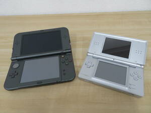 NINTENDO 3DS LL グレー NITENDO DS Lite シルバー 本体 2台セット 動作未確認 ジャンク品 激安1円スタート