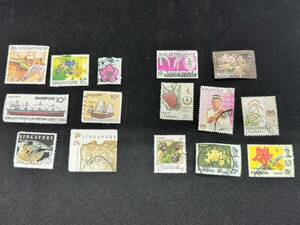 外国切手 マレーシア 8枚 シンガポール 7枚 全15枚セット 切手