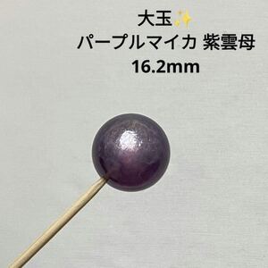 B371 大玉 パープルマイカ 紫雲母 16.2mm