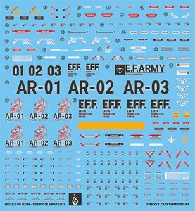 MG ジムスナイパーII (ホワイトディンゴ隊仕様)用水転写デカールVer.GHOST