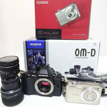 【2263257/171/mrrz】OLYMPUS OM-D CASIO EX-Z1080 デジタルカメラ 2個おまとめセット 使用感あり 動作未確認 80サイズ発送同梱不可_画像1