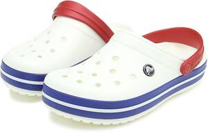 22cm クロックス crocs Crocband Clog クロックバンド クロッグ ホワイト ブルー ジーン M4W6 新品