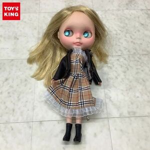 1円〜 ジャンク 箱無 カスタム Blythe ブライス 女の子 ゴールド系ヘア ジャケット ワンピース