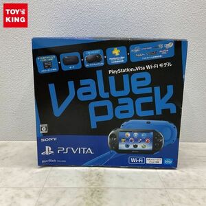 1円〜 欠品 動作確認/初期化済 PSVita Wi-Fiモデル PCH-2000 ブルー ブラック バリューパック