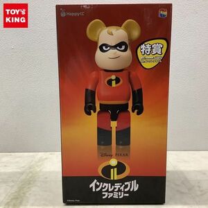 1円〜 Happyくじ Disney/Pixar 特賞 BE@RBRICK ベアブリック 400% インクレディブルファミリー Mr.インクレディブル