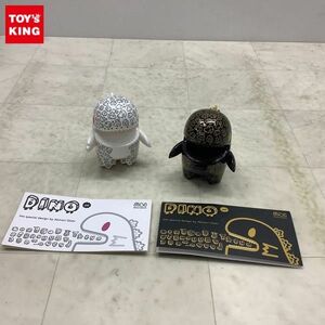 1円〜 UNBOX INDUSTRIES DINO ziqi AKI Akinori Oishi 恐竜 ソフビ BLACK GOLD、WHITE