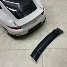 1円〜 ジャンク 箱無 ミニチャンプス 1/18 ポルシェ 911 GT2RS 991.2 2018 ホワイト ブラックホイール_画像5