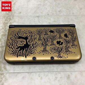 1円〜 動確/初期化済 箱無 ニンテンドー3DS LL SPR-001(JPN) ポケットモンスター プレミアムゴールド