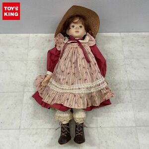 1円〜 箱無 セキグチ 人形 約50cm 女の子 三つ編み 麦わら帽子
