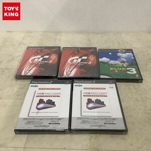 1円〜 未開封 PS2ソフト Gran Turismo 3 A-spec 計2点 みんなのGOLF3 等