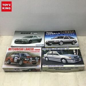 1円〜 アオシマ等 1/24 三菱ランサーターボ ’84RACラリー仕様 AE86 カローラレビン GT-APEX 後期型エンジン付 他