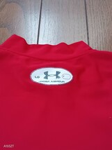 【中古品】UNDER ARMOUR　アンダーアーマー　モックネックノースリーブ　レッド　ストレッチ速乾性素材　メンズ サイズ Ｌ_画像8