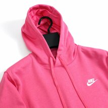 新品 秋冬 NIKE ナイキ スウェット パーカー M クラブ フリース プルオーバー メンズ ジャケット 裏パイル ピンク ◆SQ1090B_画像4