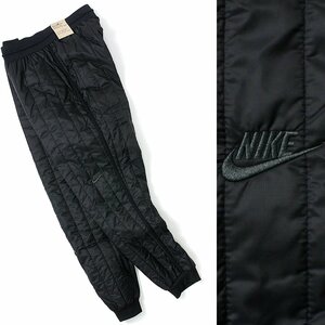 新品 秋冬 NIKE ナイキ Therma-FIT キルティング 中綿 パンツ L ジョガーパンツ テーパード テックパック ロゴ刺繍 黒 ◆SZ1446A