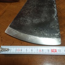 土佐(國？)サッテまさかり40.5cm 2.7kg オノ 大工道具 古道具 古民具 アウトドア 鑿 鉋 鉈 鉞 鋸 斧 楔 _画像4