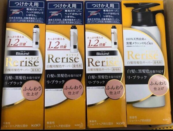 新品 花王 Rerise リライズ 白髪用 白髪染めサーバーヘッド つけかえ用 サーバー ブラック 黒 ヘアカラー リブラック