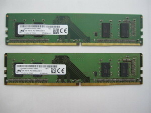 MT　1R×16　　PC4-2666V 4GBが2枚　計：8GB 動作品