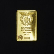 1円スタート 国内発送 GOLD インゴット 金の延べ棒 ゴールドバー ゴールド コイン18kGP 鍍金 レプリカ 整理品６_画像2