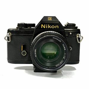 CJM396H NIKON ニコン フィルム一眼レフカメラ NIKON EM/レンズ NIKKOR 50mm 1:1.8 ブラック系