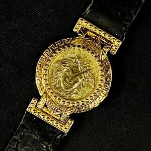 CKM972H ジャンク GIANNI VERSACE ジャンニヴェルサーチ メデューサ レディース腕時計 クォーツ ゴールド系