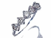 1円～【ジュエリー極】華やかな輝き！天然ダイヤモンド1.00ct 高級K18WGリング a605JitkTH【送料無料】_画像2