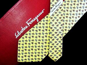 ♪今週の特売980円～♪1458♪状態並品【Ferragamo】フェラガモ【車 レーシングカー 乗り物 柄】ネクタイ♪