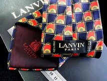 ♪今週の特売980円～♪2543♪良品【LANVIN】ランバン【花 デザイン フレーム 柄】ネクタイ♪_画像2