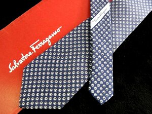 ♪今週の特売980円～♪1473♪状態並品【Ferragamo】フェラガモ【花 植物 柄】ネクタイ♪