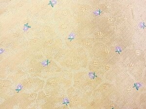 DC00965♪良品【キャラ柄】シルク100％ 刺繍「花 小花 植物」ネクタイ♪